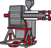 Rotary platens secondary injection units